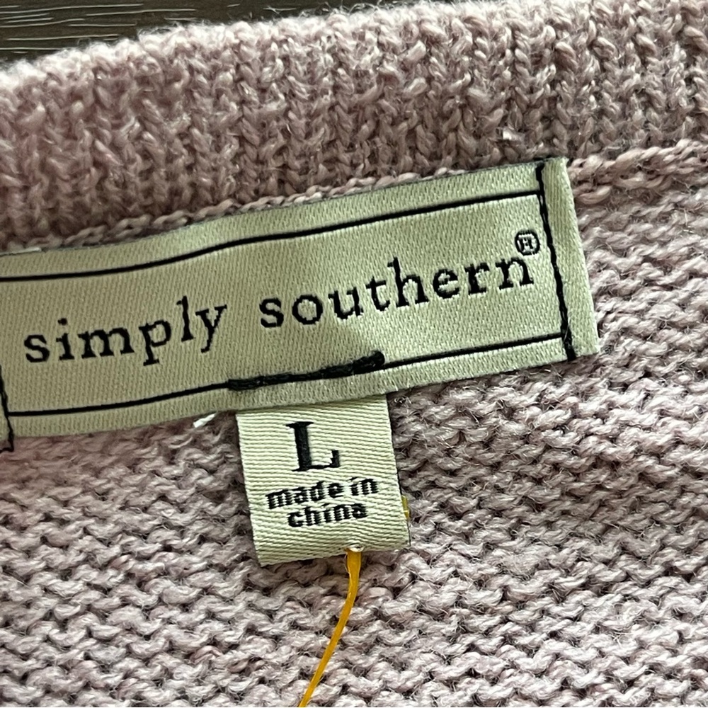 SIMPLY SOUTHERN | Mauve Sequins "Cowgirl" Knit Sweater Sz L - Picture 8 of 9